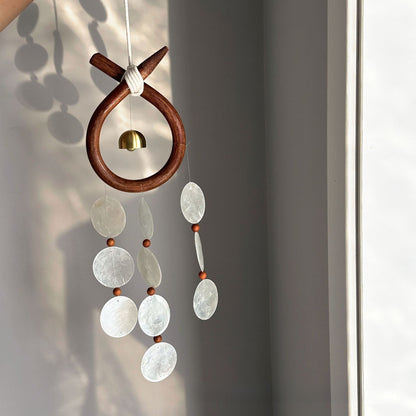Bohemian Rattan Shell Wind Chime DIY Hanging Decoration