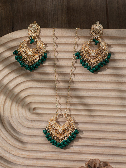 Bohemian Retro Earrings and Necklace Set with Bells