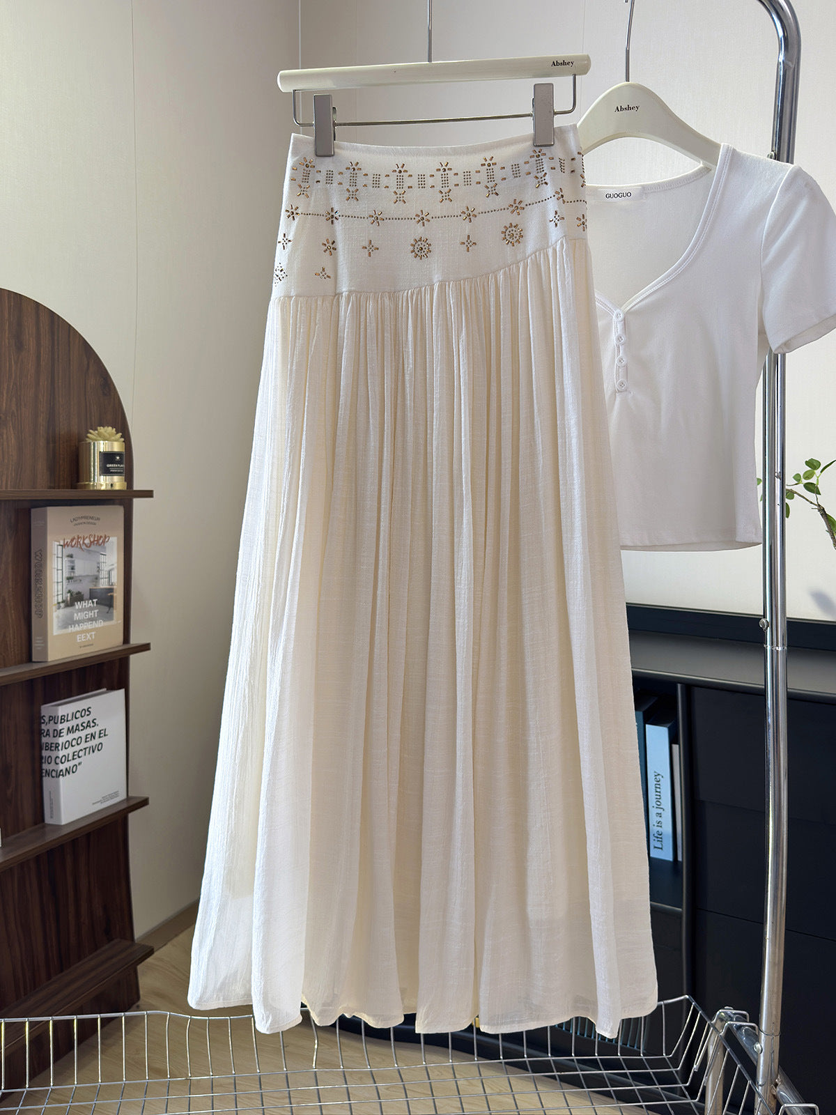 Bohemian Rhinestone Cotton Linen Dress