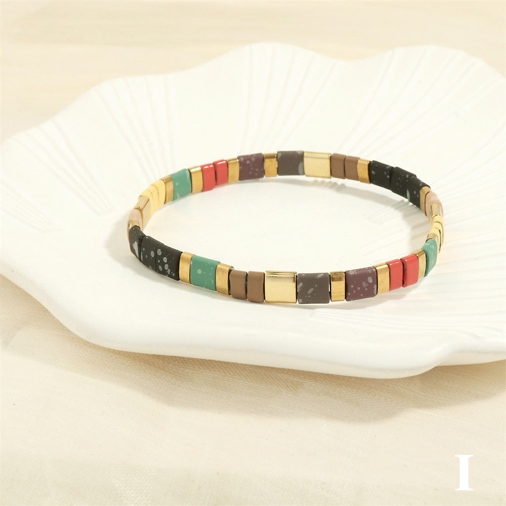 Bohemian Rice Bead Stretch Bracelet