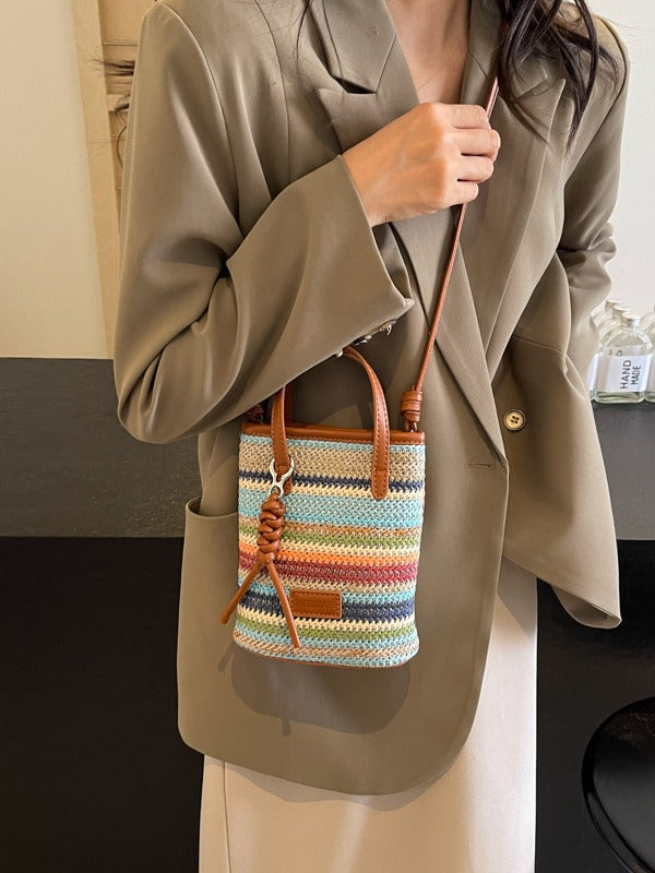 Bohemian Straw Crossbody Bag