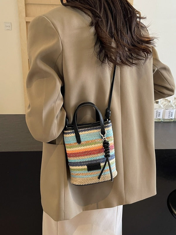 Bohemian Straw Crossbody Bag