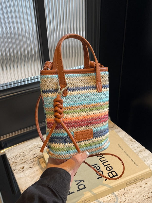 Bohemian Straw Crossbody Bag
