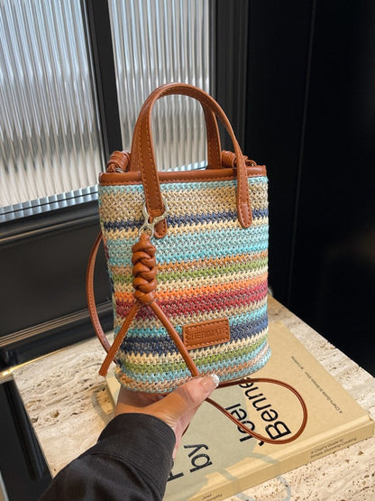 Bohemian Straw Crossbody Bag
