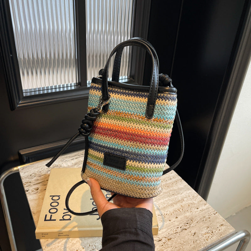 Bohemian Straw Crossbody Bag