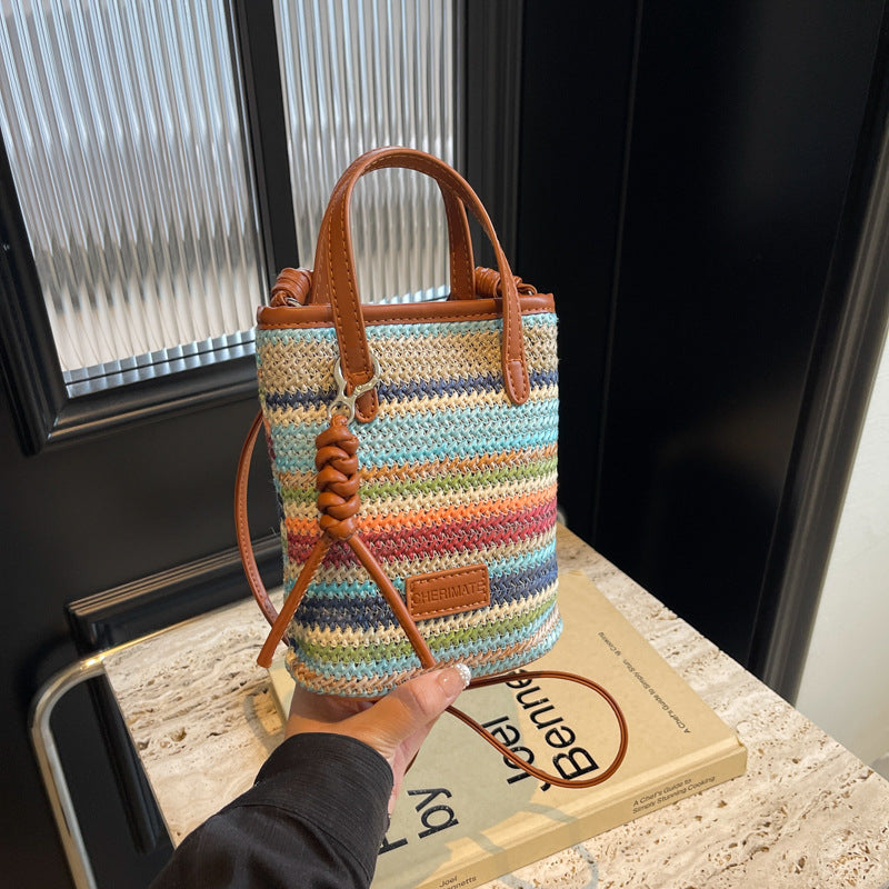 Bohemian Straw Crossbody Bag