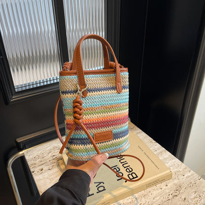 Bohemian Straw Crossbody Bag