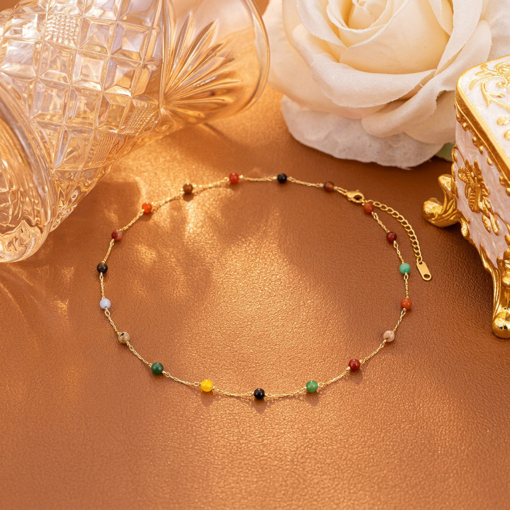 Bohemian-style beaded necklace