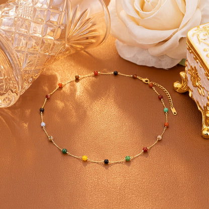 Bohemian-style beaded necklace