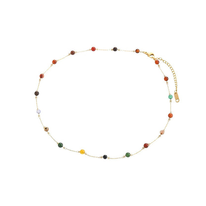 Bohemian-style beaded necklace