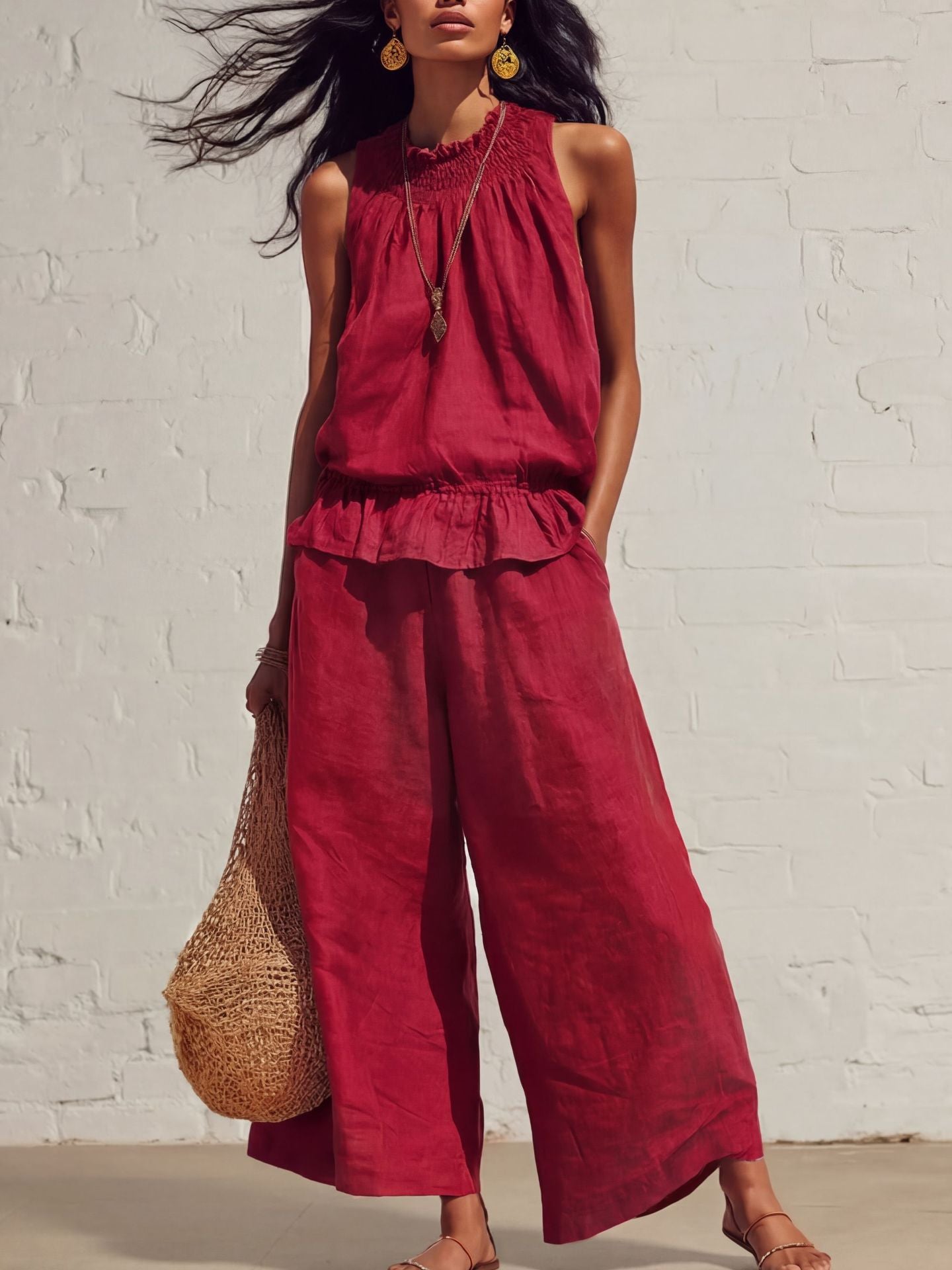 Bohemian Style Womens Two-Piece Set