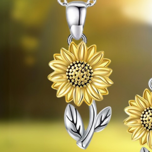 Bohemian Sunflower Alloy Earrings and Necklace Set