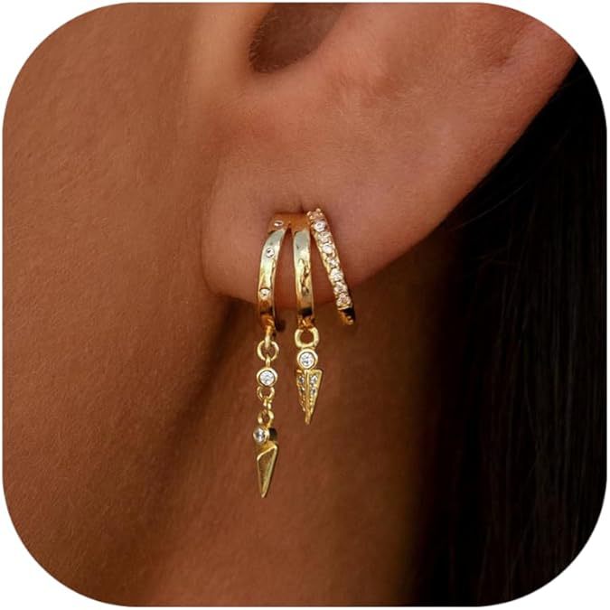 Bohemian Tassel Zircon Earrings Gold Plated