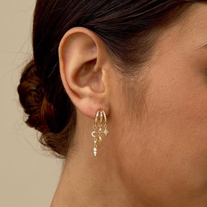 Bohemian Tassel Zircon Earrings Gold Plated