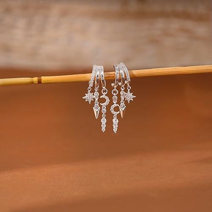 Bohemian Tassel Zircon Earrings Gold Plated