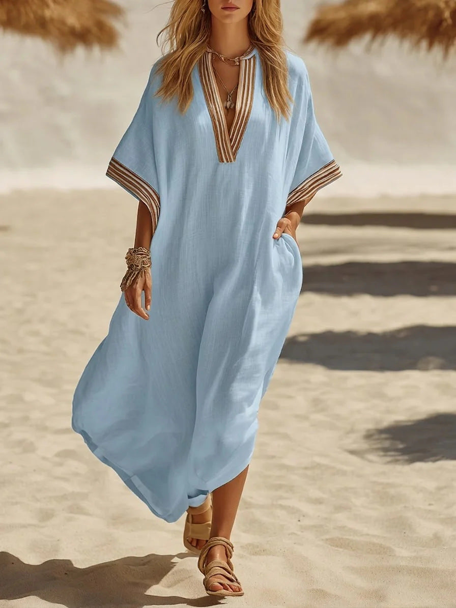 Bohemian V-Neck Long Dress
