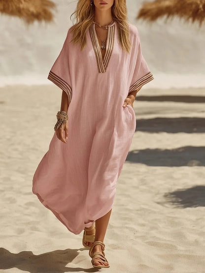 Bohemian V-Neck Long Dress