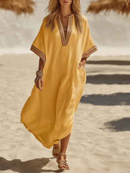 Bohemian V-Neck Long Dress