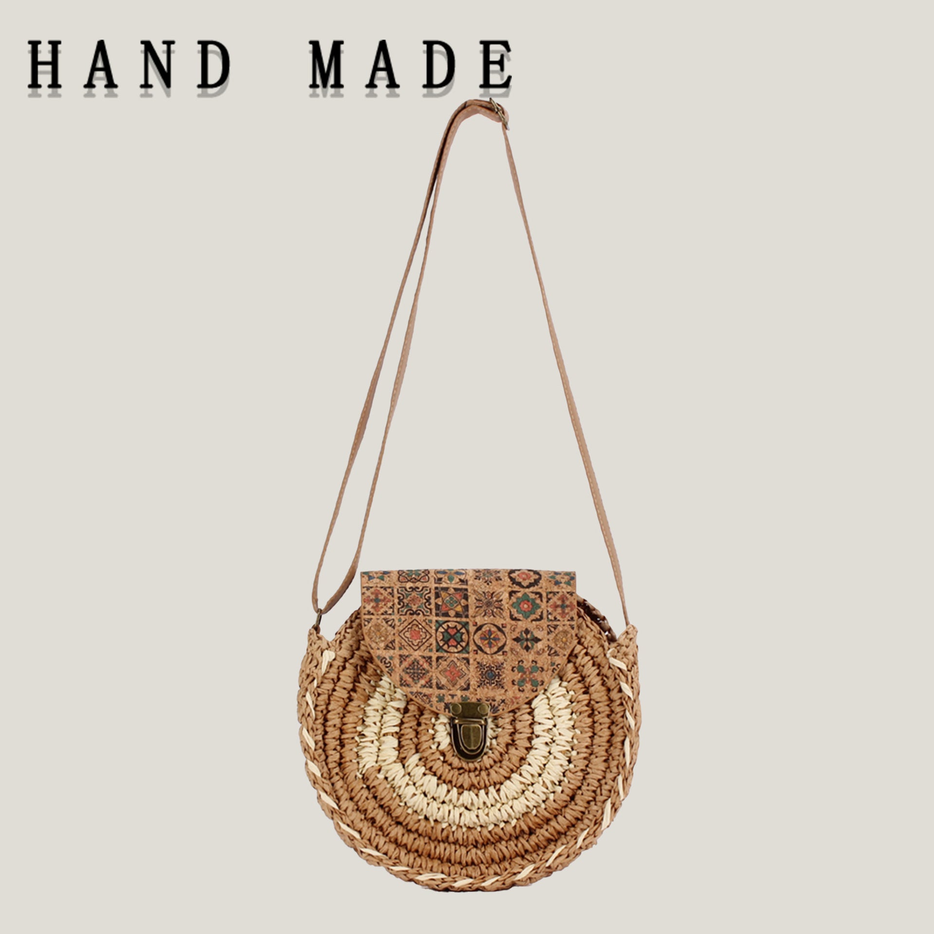 Bohemian Woven Round Crossbody Bag