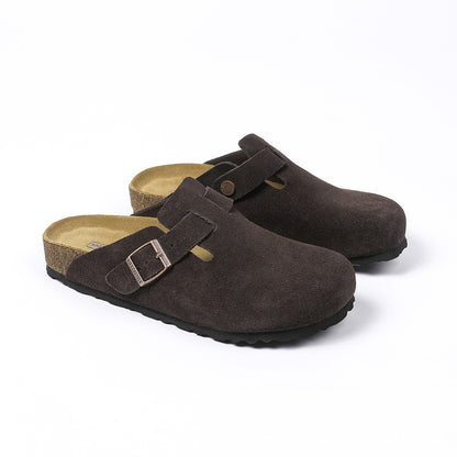 boken Cork Cowhide Slippers