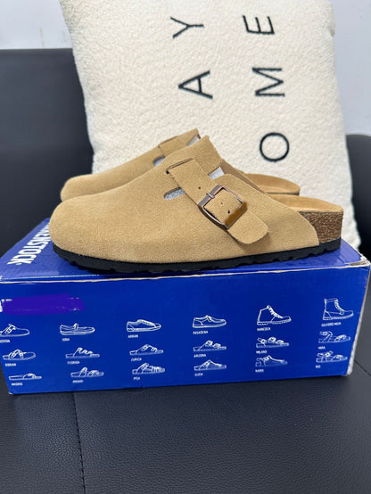 boken Cork Cowhide Slippers