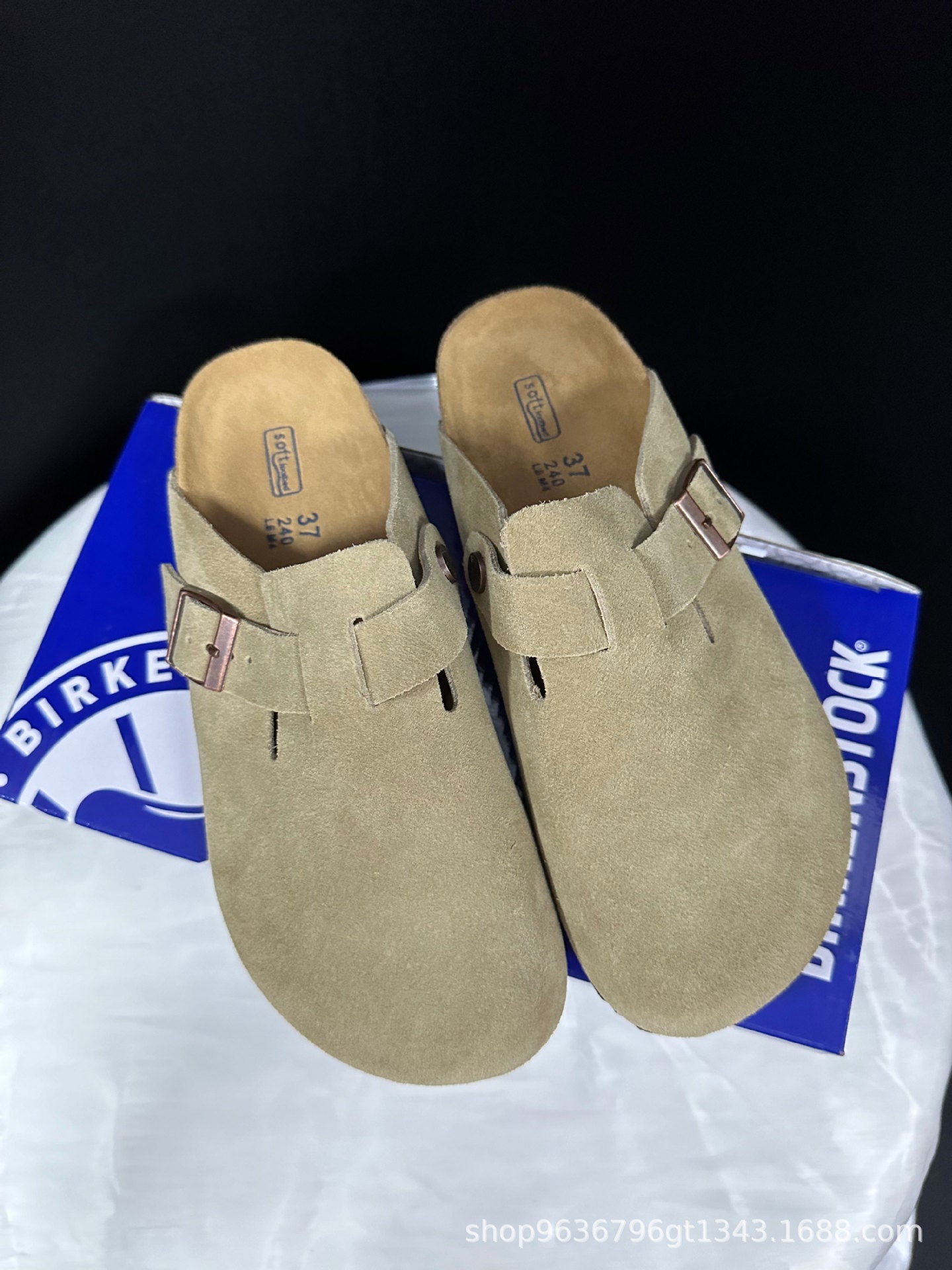 boken Cork Cowhide Slippers