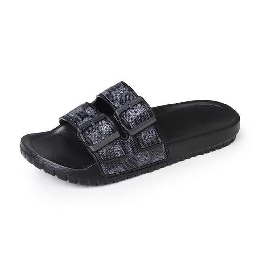Bokken old-fashioned flat two-strap slippers