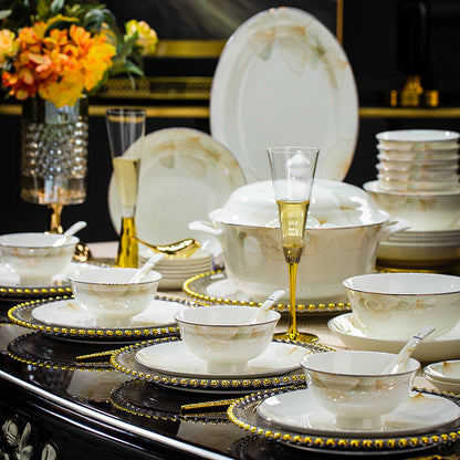 Bone china tableware - bowls and plates