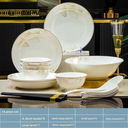 Bone china tableware - bowls and plates