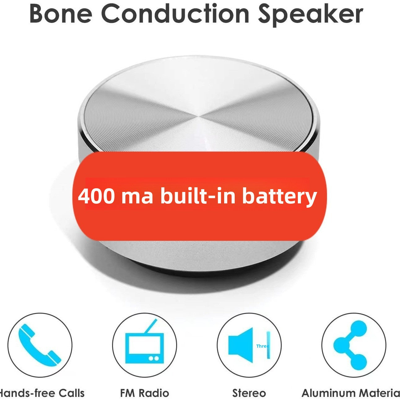 Bone conduction wireless Bluetooth portable speaker