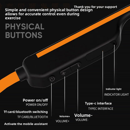 Bone conduction wireless Bluetooth sports