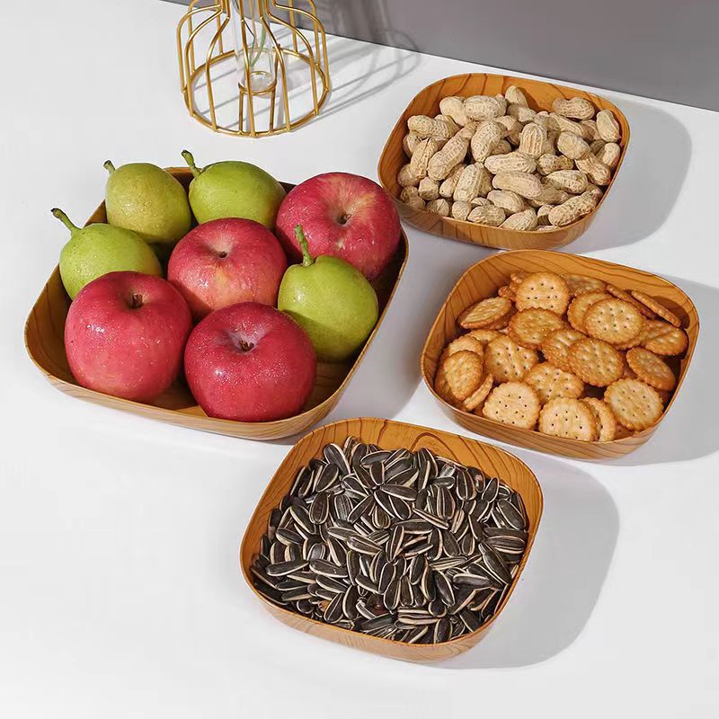 Bone dish wood grain tray