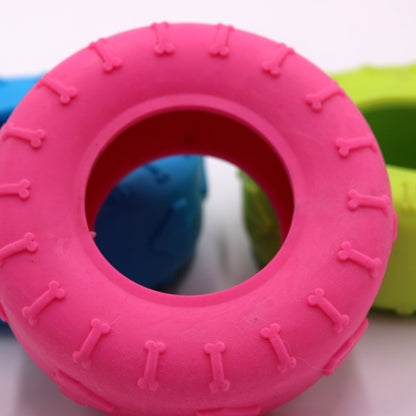 Bone-shaped tire dog toy
