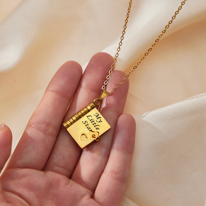 Book Pendant Necklace