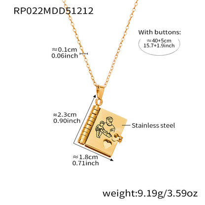 Book Pendant Necklace