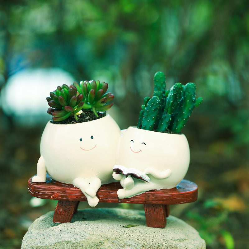 Book-shaped succulent pot