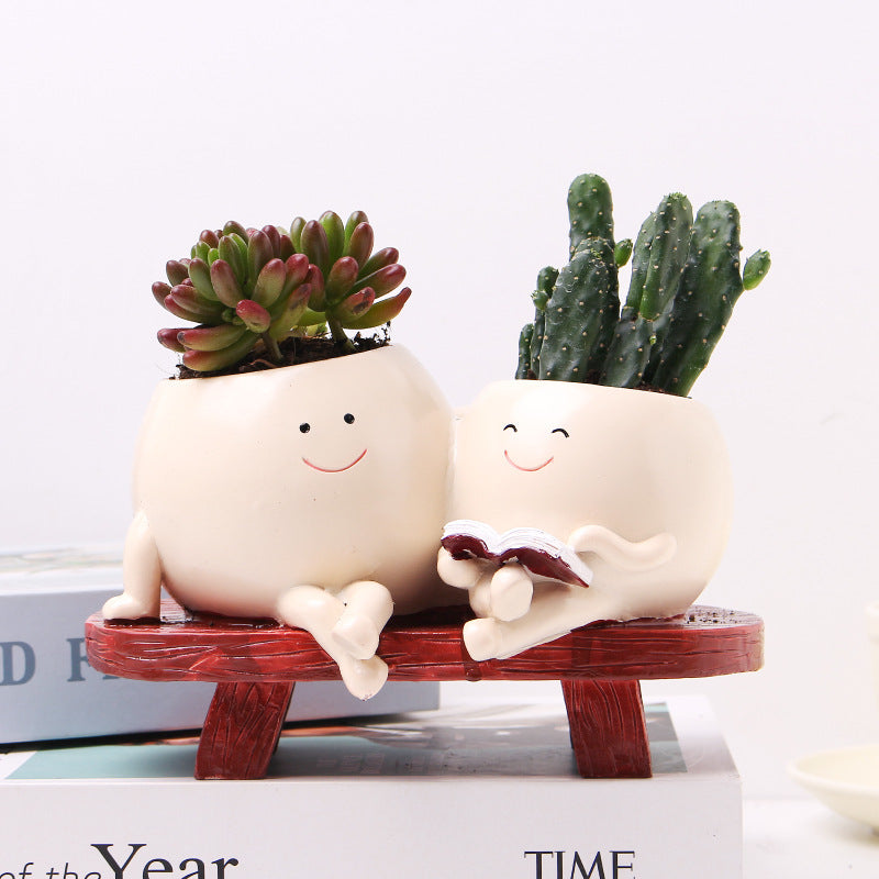 Book-shaped succulent pot