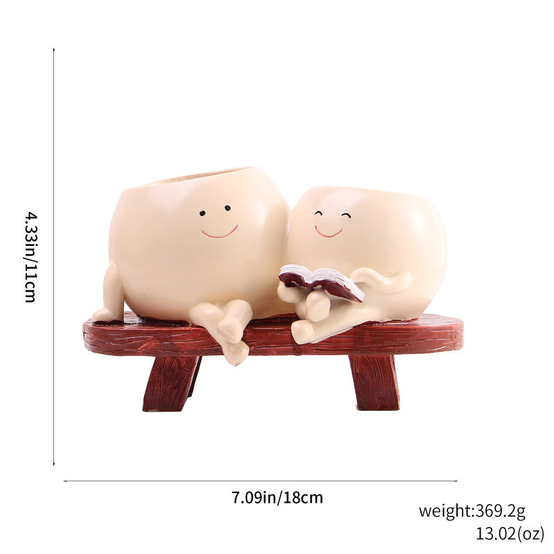 Book-shaped succulent pot