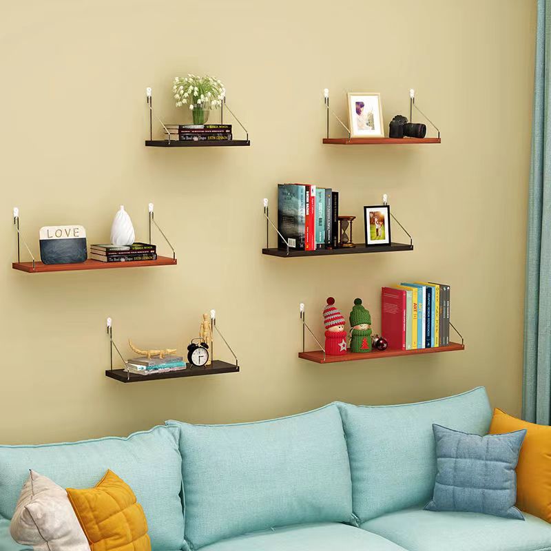 Bookshelf on the bedroom wall