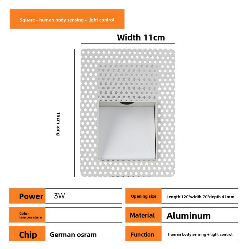 Borderless Human Sensor Embedded Stair Light