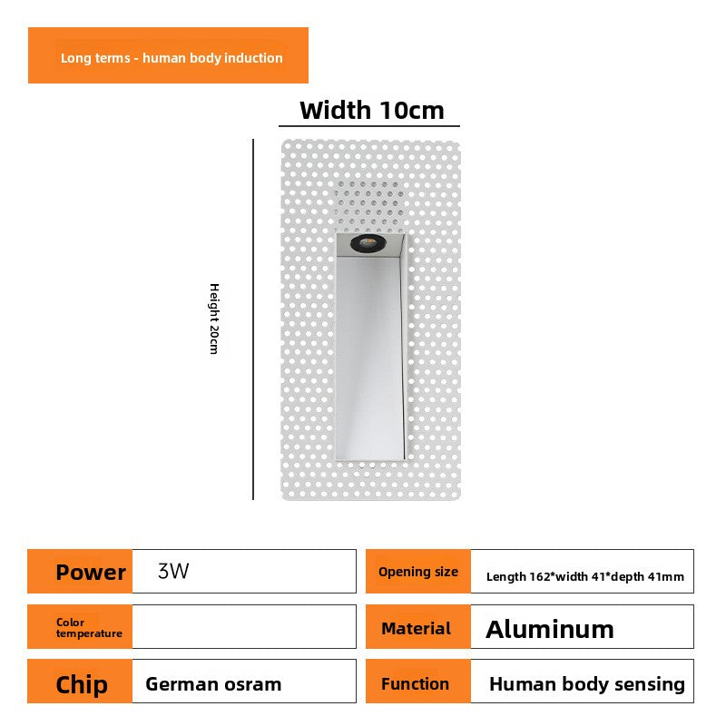 Borderless Human Sensor Embedded Stair Light
