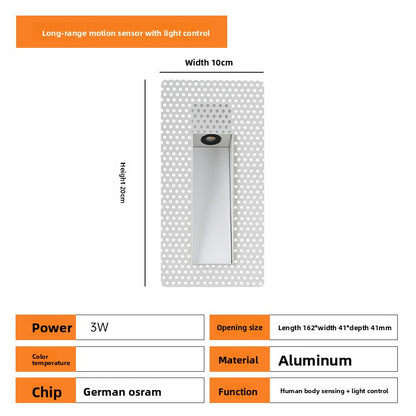 Borderless Human Sensor Embedded Stair Light