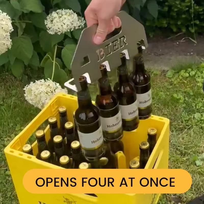 Bottle opener and beer rack dual-purpose tool