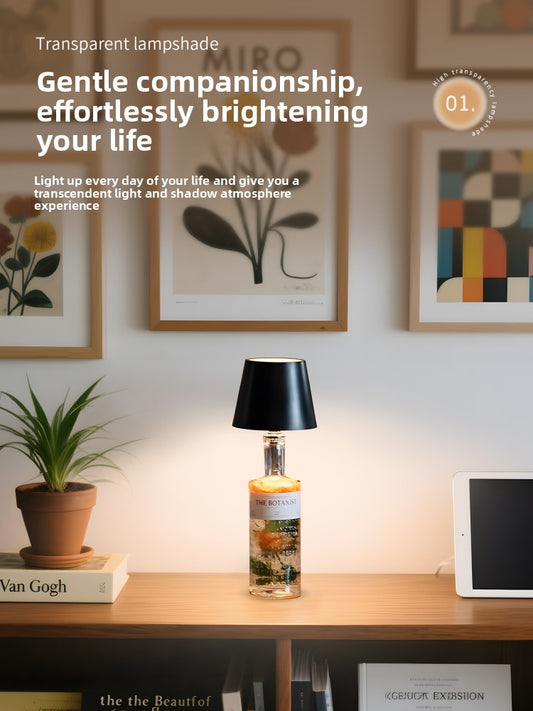 Bottle-shaped lamp - plug-in bedside lamp