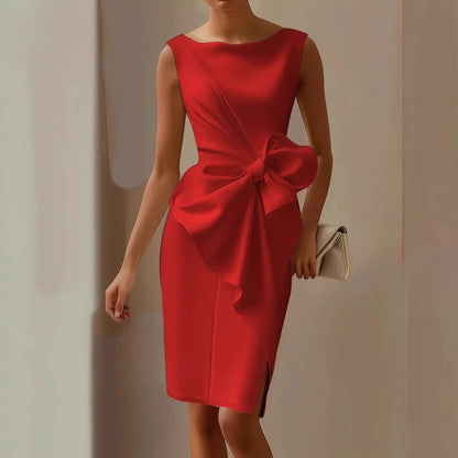 Bow Decor Sleeveless Vest Dress