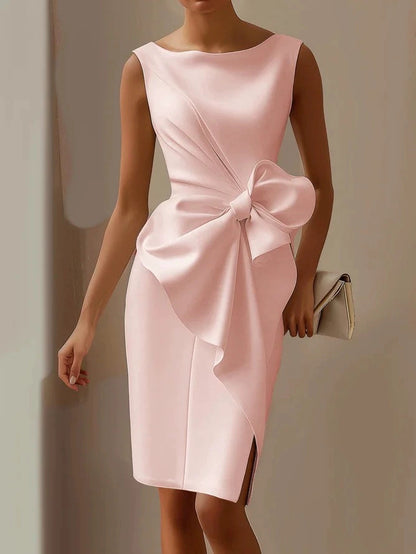 Bow Decor Sleeveless Vest Dress