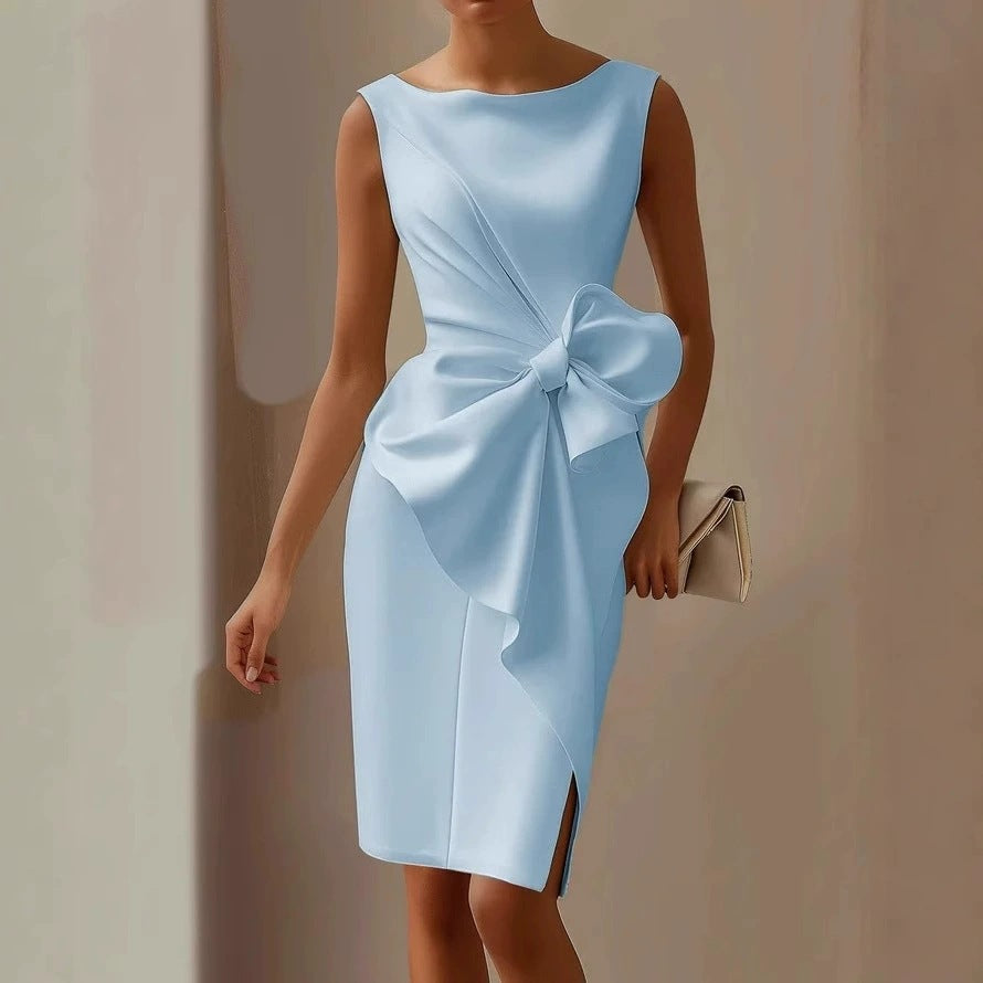 Bow Decor Sleeveless Vest Dress