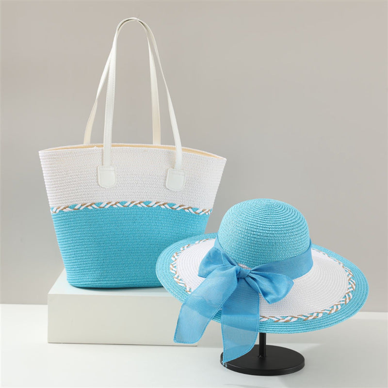 Bow Design Sun Hat and Bag Set