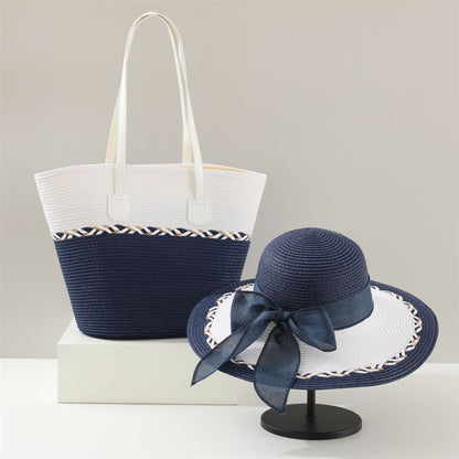 Bow Design Sun Hat and Bag Set