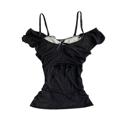 Bow Detail Suspender Top